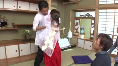 Squiggling Japanese Creampied Stepsister – 3 Lucky Guys drilled tight Asian Pussy