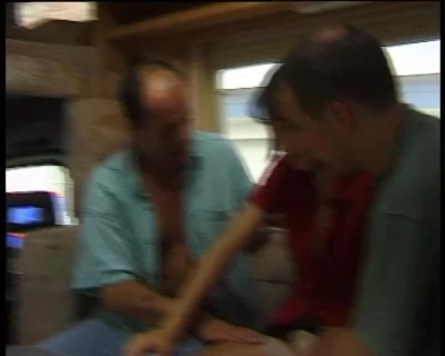 hitchhiker girl gets fucked hard in camper by two men